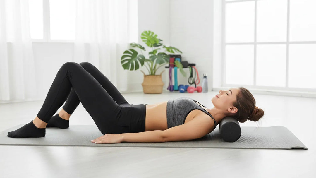 High-density foam rollers from The Peak Pivot set for muscle recovery and stretching exercises.