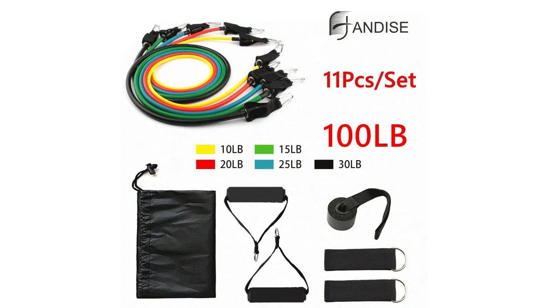 Resistance Bands Set | 11-15 Piece Home Gym Kit