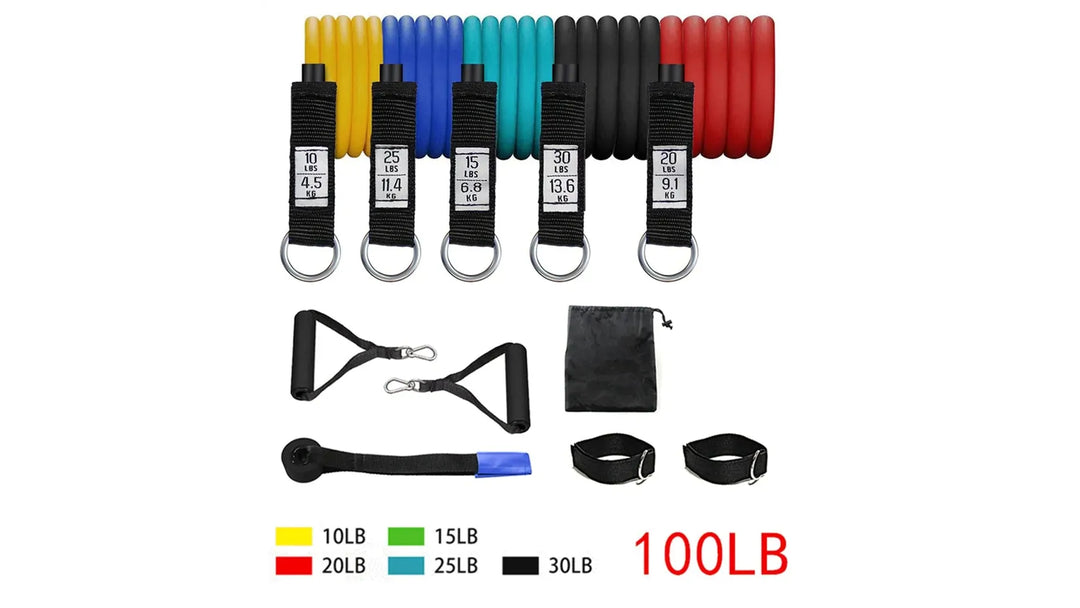 Resistance Bands Set | 11-15 Piece Home Gym Kit