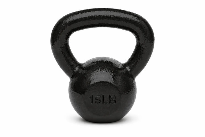 15lb cast iron kettlebell weight by The Peak Pivot for strength training and functional fitness workouts.