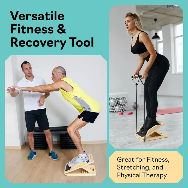 Balance Board – 3-in-1 Wooden Slant &amp; Calf Stretch Board