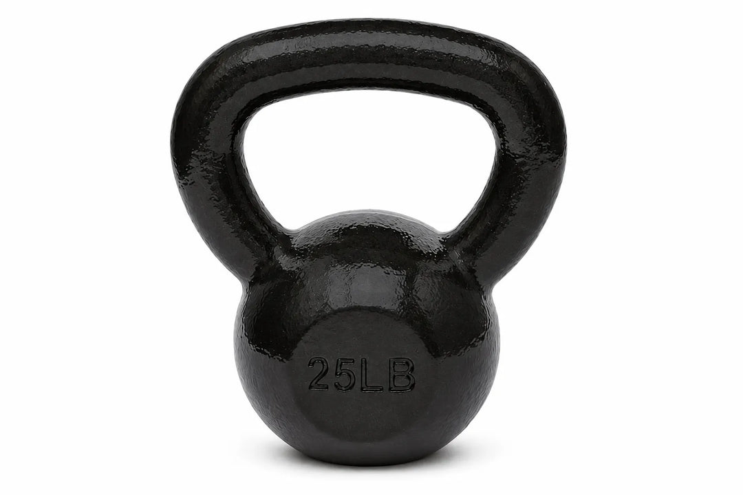 25-pound cast iron kettlebell weight from The Peak Pivot for strength training and functional fitness exercises.