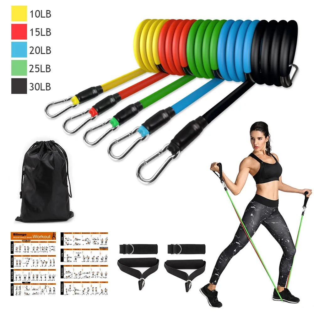 Resistance Bands Set | 11-15 Piece Home Gym Kit