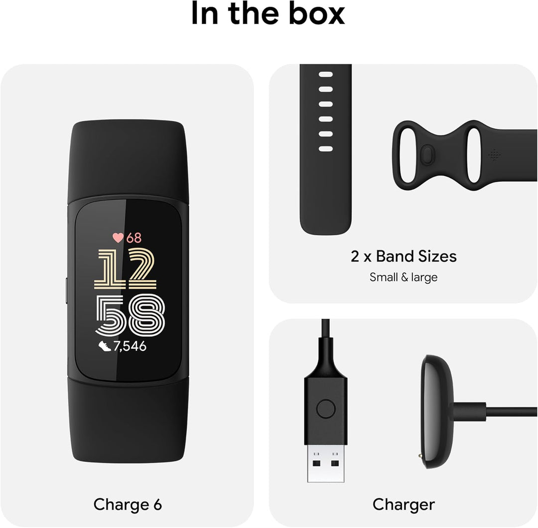 The Peak Pivot Advanced Fitness Tracker with Google Built-In showing a digital watch display, pedometer, and navigation icons.