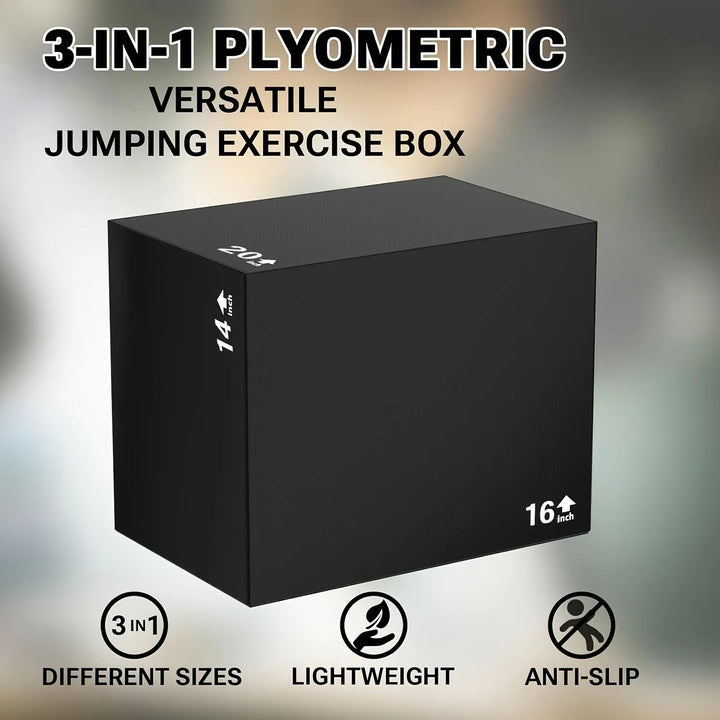 TM Peak Pivot plyometric jump box for home workouts, sturdy wooden fitness equipment for jump and box exercises.