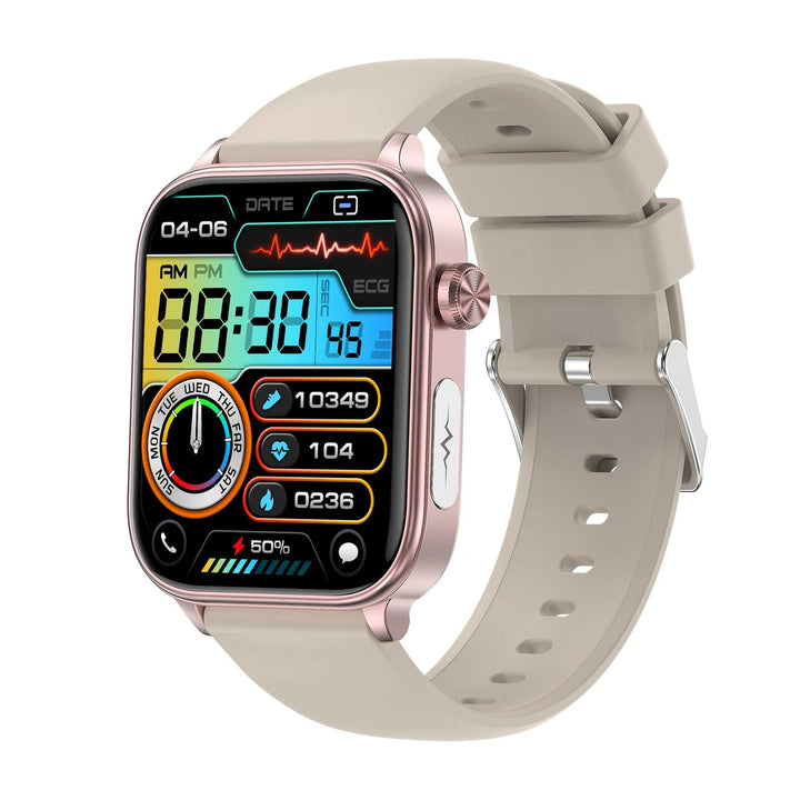 V.I.P Digital Presence Bluetooth Smart Watch ET570 with HD display, black band, and sleek design for fitness and notifications.
