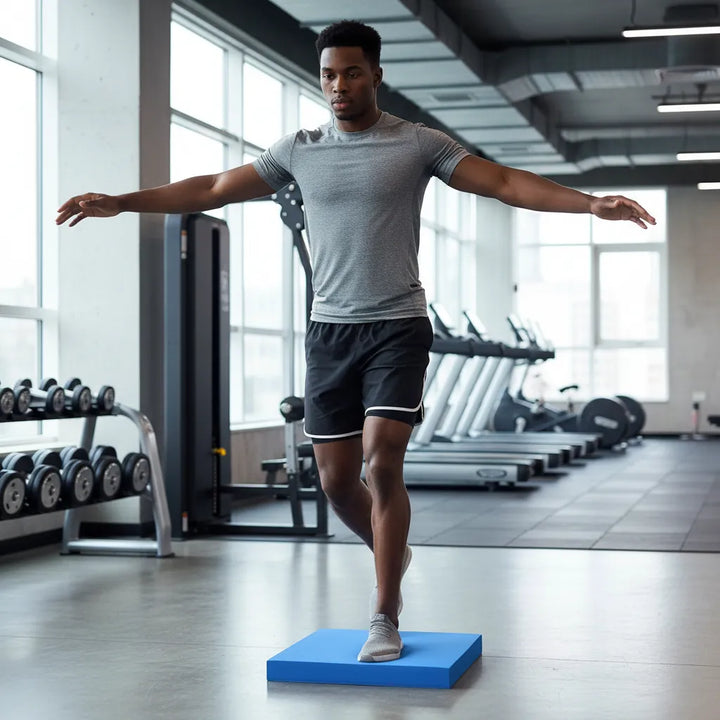 The Peak Pivot balance workout equipment, core and stability balance pad on a flat surface for fitness exercises.
