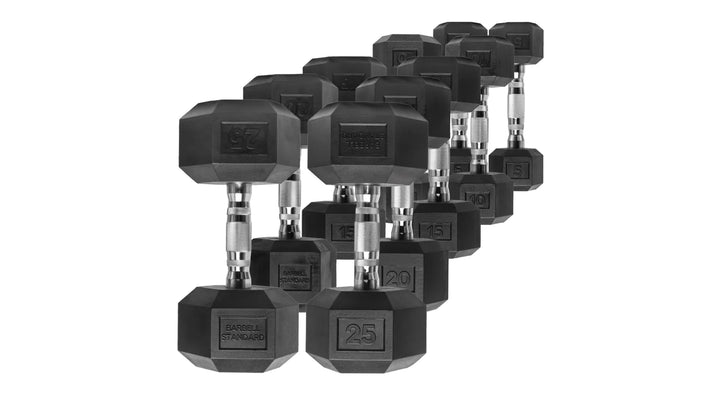 Rubber Hex Dumbbells