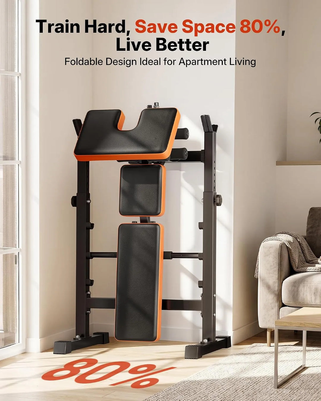 The Peak Pivot 6-in-1 weight bench set with adjustable bench, dumbbells, and accessories for versatile home workout routines.