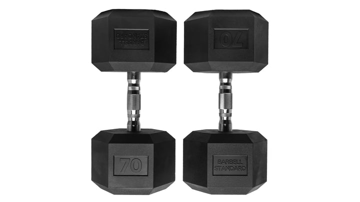 Rubber Hex Dumbbells