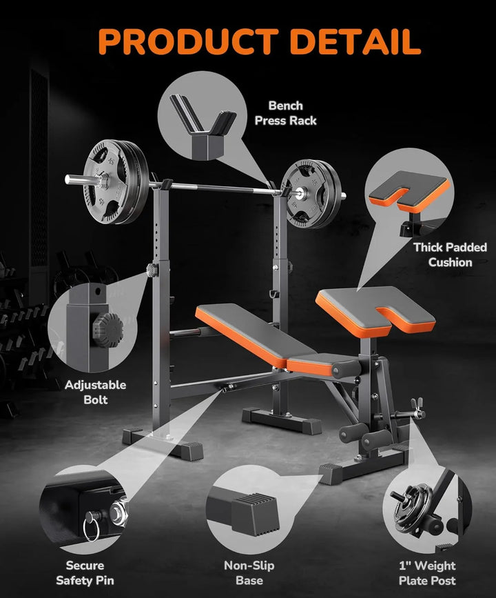 Multi-Function 6 in 1 Weight Bench Set