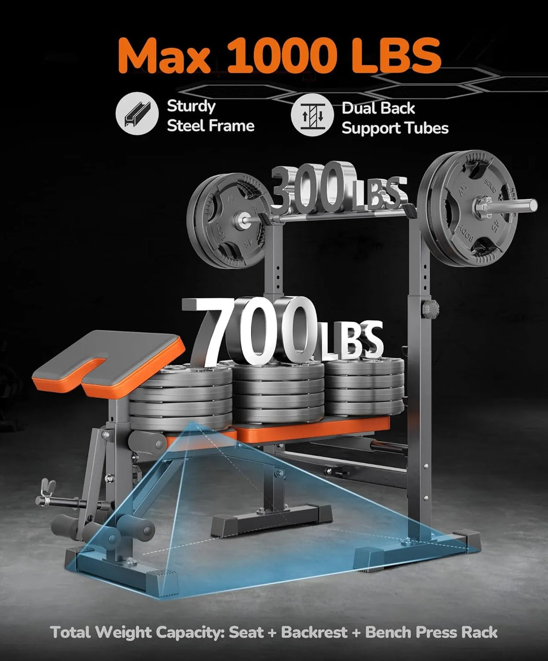 Multi-Function 6 in 1 Weight Bench Set
