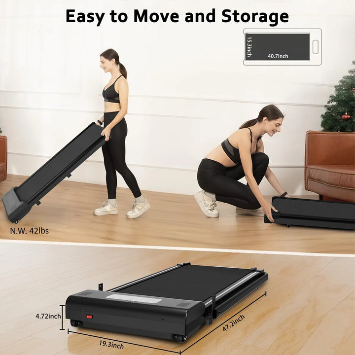 Under Desk Treadmill with LED display, compact design for office or home use