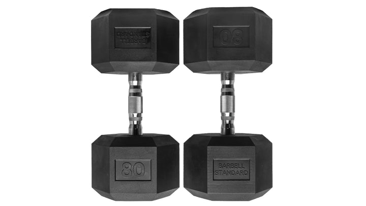 Rubber Hex Dumbbells