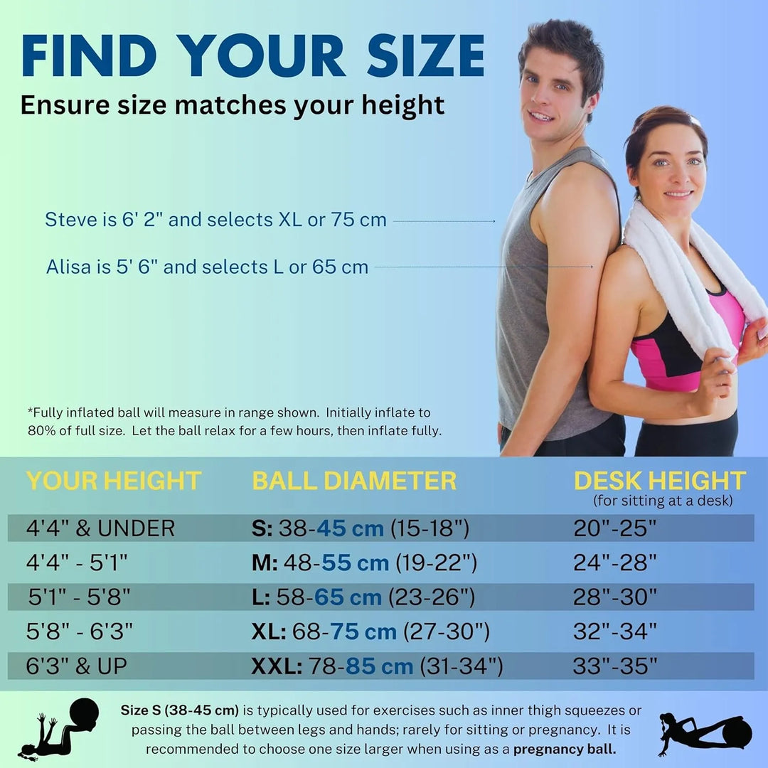 Balance Ball – Anti-Burst Yoga Ball for Fitness