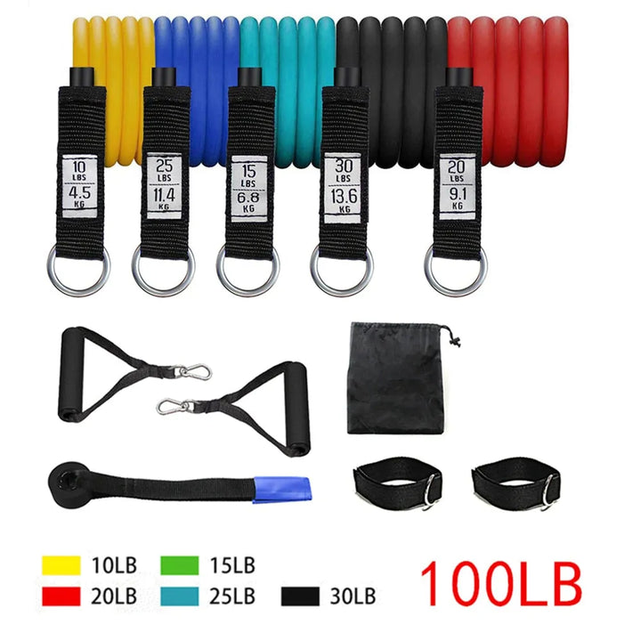 Resistance Bands Set | 11-15 Piece Home Gym Kit