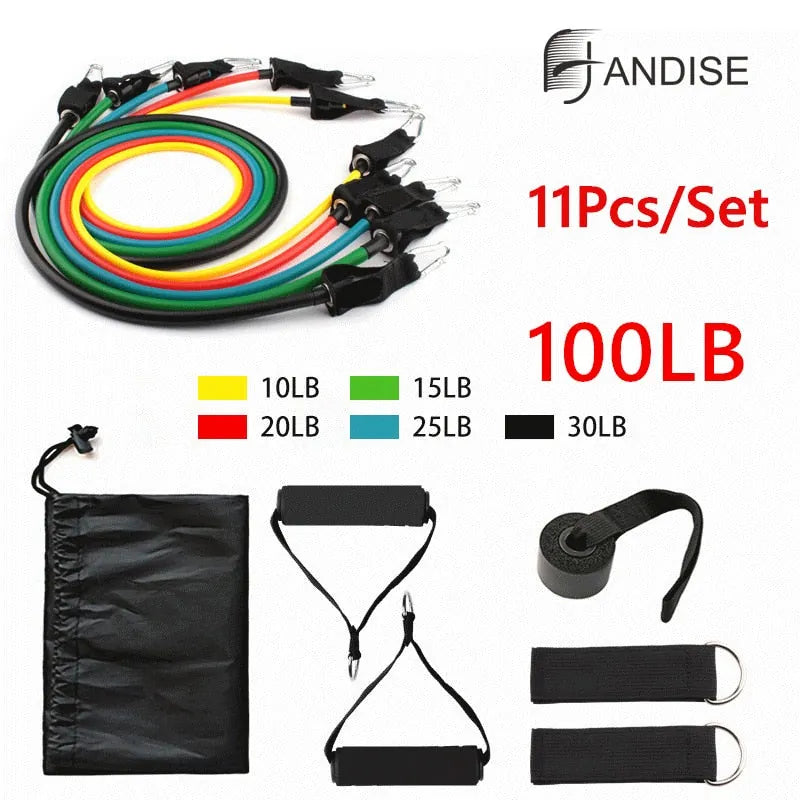 Resistance Bands Set | 11-15 Piece Home Gym Kit