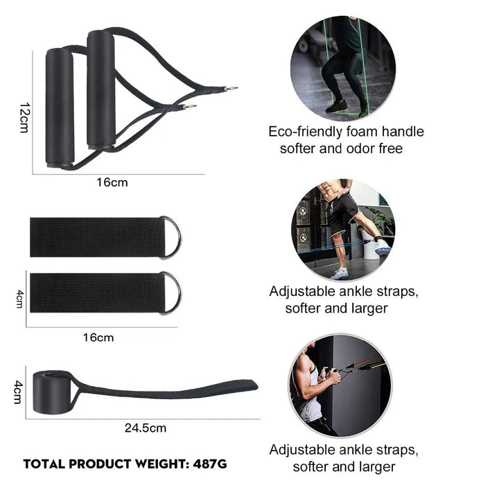 Resistance Bands Set | 11-15 Piece Home Gym Kit