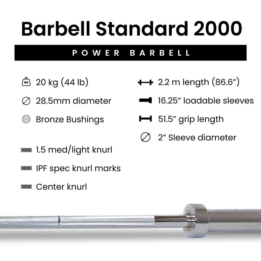 Barbell Standard 2000 Power Barbell Weight Sets