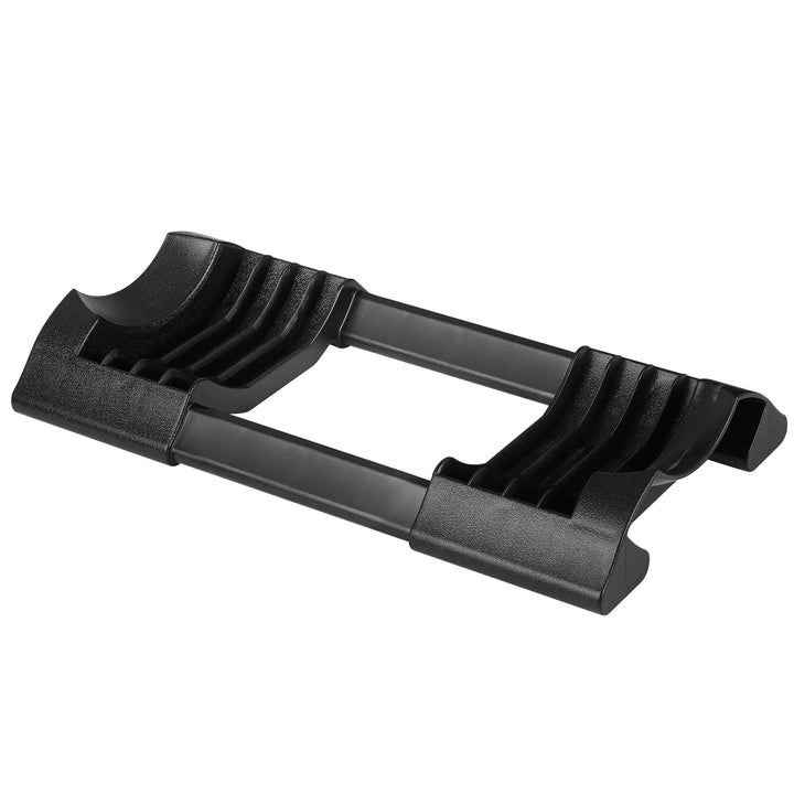 Adjustable 52lb steel dumbbell for home strength training with pivot handle by V.I.P Digital Presence.