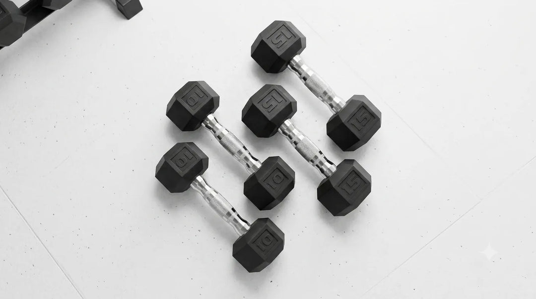 Cast Iron Hex Dumbbells
