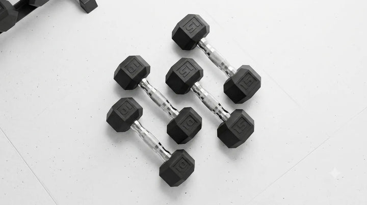 Cast Iron Hex Dumbbells
