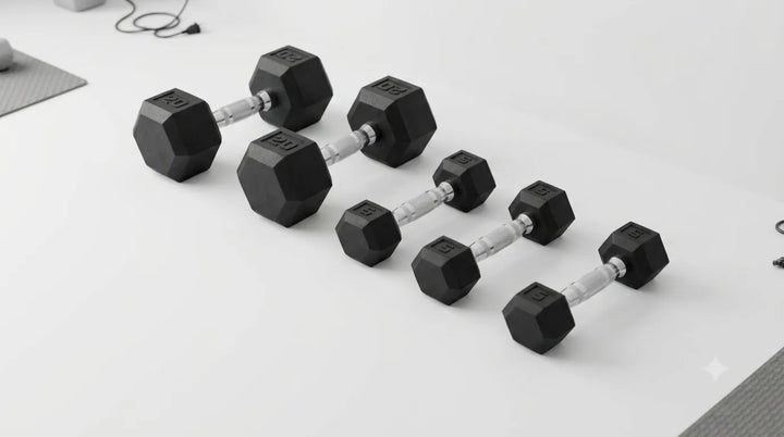 Cast Iron Hex Dumbbells