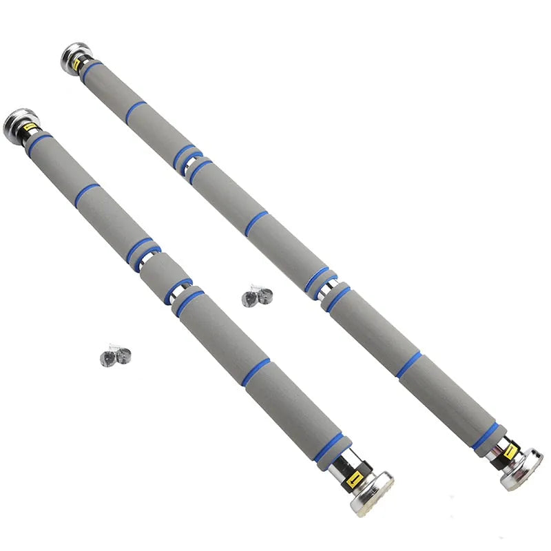 doorway pull-up bar for home strength training mounted across door frame with padded grips