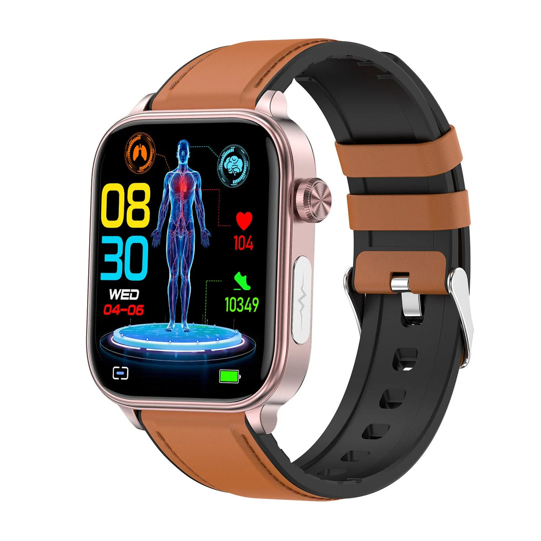 V.I.P Digital Presence Bluetooth Smart Watch ET570 with HD display showing time and fitness stats on a sleek black smartwatch