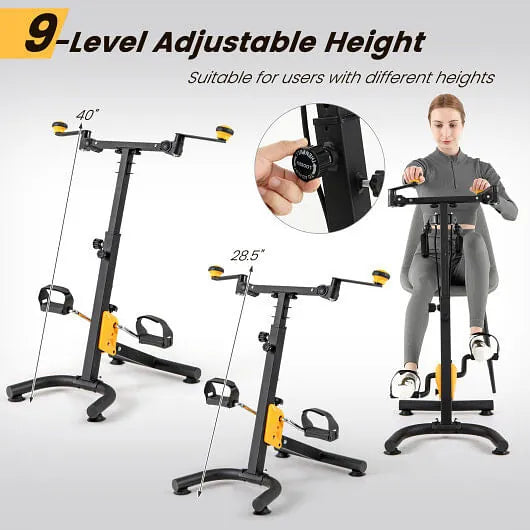 Low impact pedal exerciser for seniors by The Peak Pivot, featuring adjustable resistance and compact design for rehab and fitness.