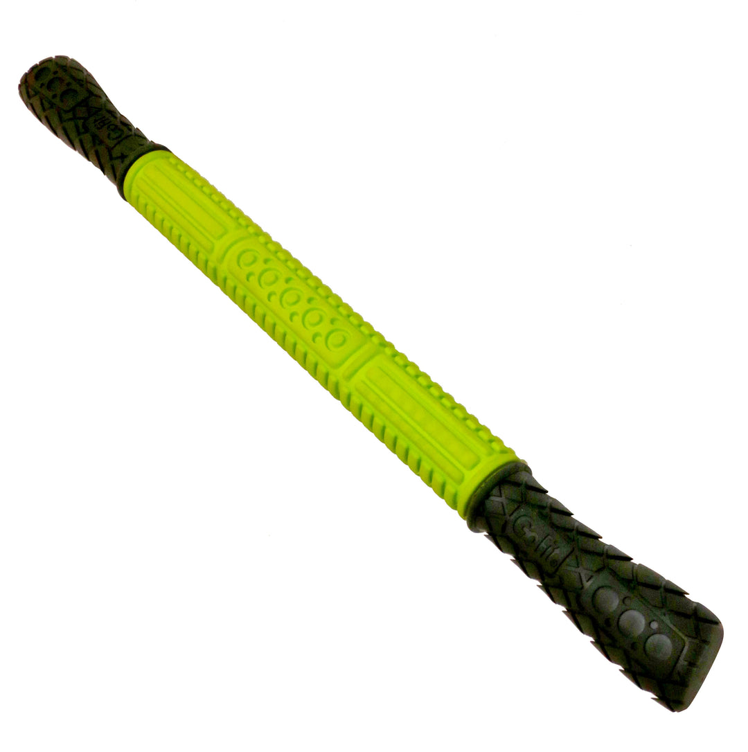 The Peak Pivot 18-inch deep tissue massage roller bar with textured surface for lower back, neck, shoulders, and legs.