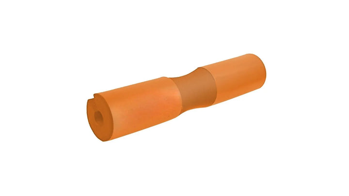 barbell squat pad wrapped around a barbell for comfortable weightlifting sessions.