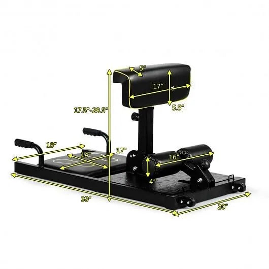 Home gym squat machine by The Peak Pivot, 8-in-1 full body trainer with bench, rack, and bar for versatile strength workouts.