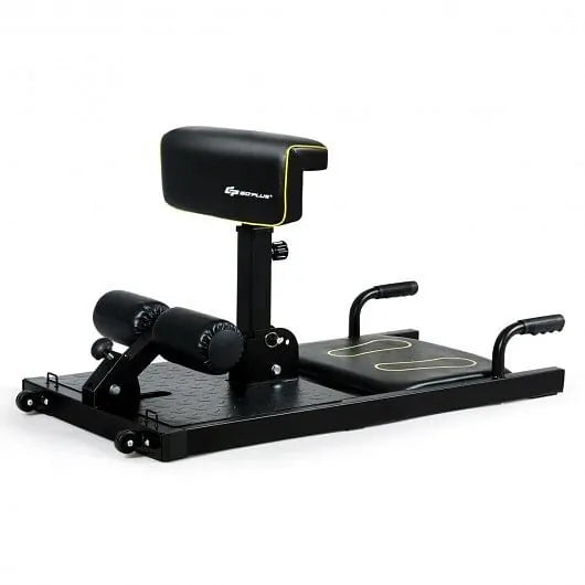 The Peak Pivot 8-in-1 home gym squat machine with adjustable bench, rack, and bars for full-body strength training.
