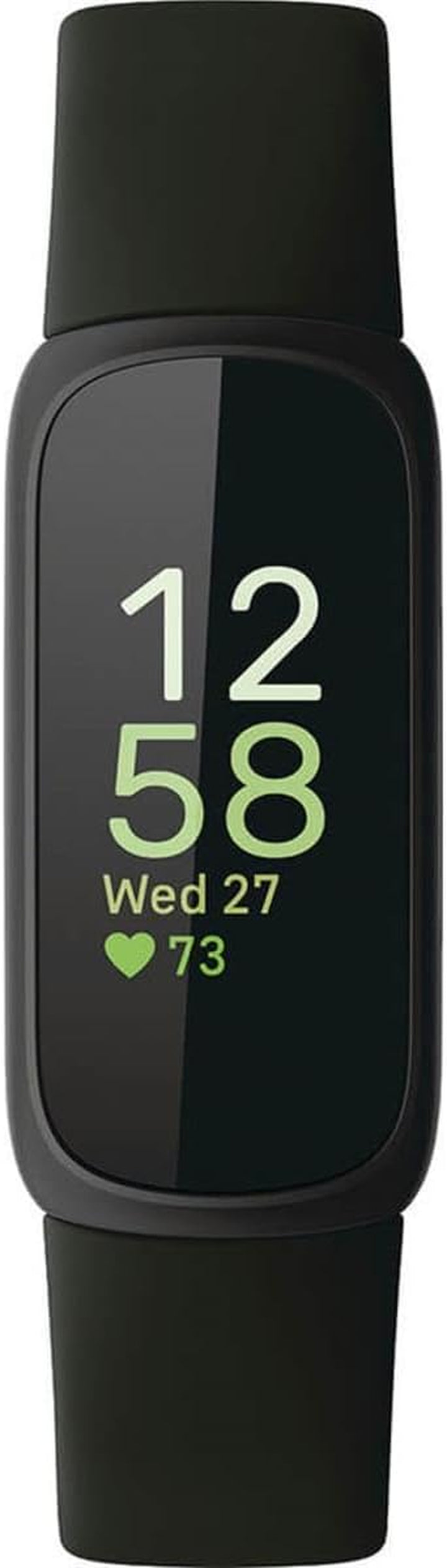 Fitbit Inspire 3 fitness tracker from The Peak Pivot showing a sleek design with heart rate and sleep tracking features.