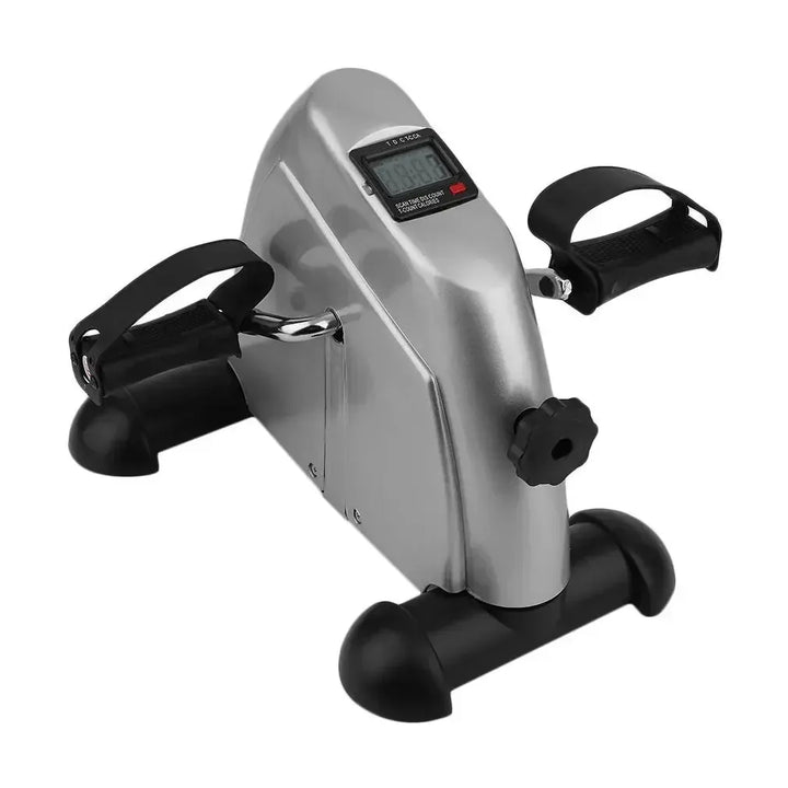 Adjustable mini exercise bicycle for under-desk use by The Peak Pivot, compact design for seated leg pedaling workouts.