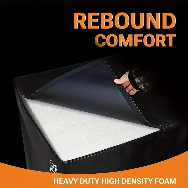 TM Peak Pivot plyometric jump box for home workouts, showing a sturdy wooden fitness box used for jumping and plyometric exercises.