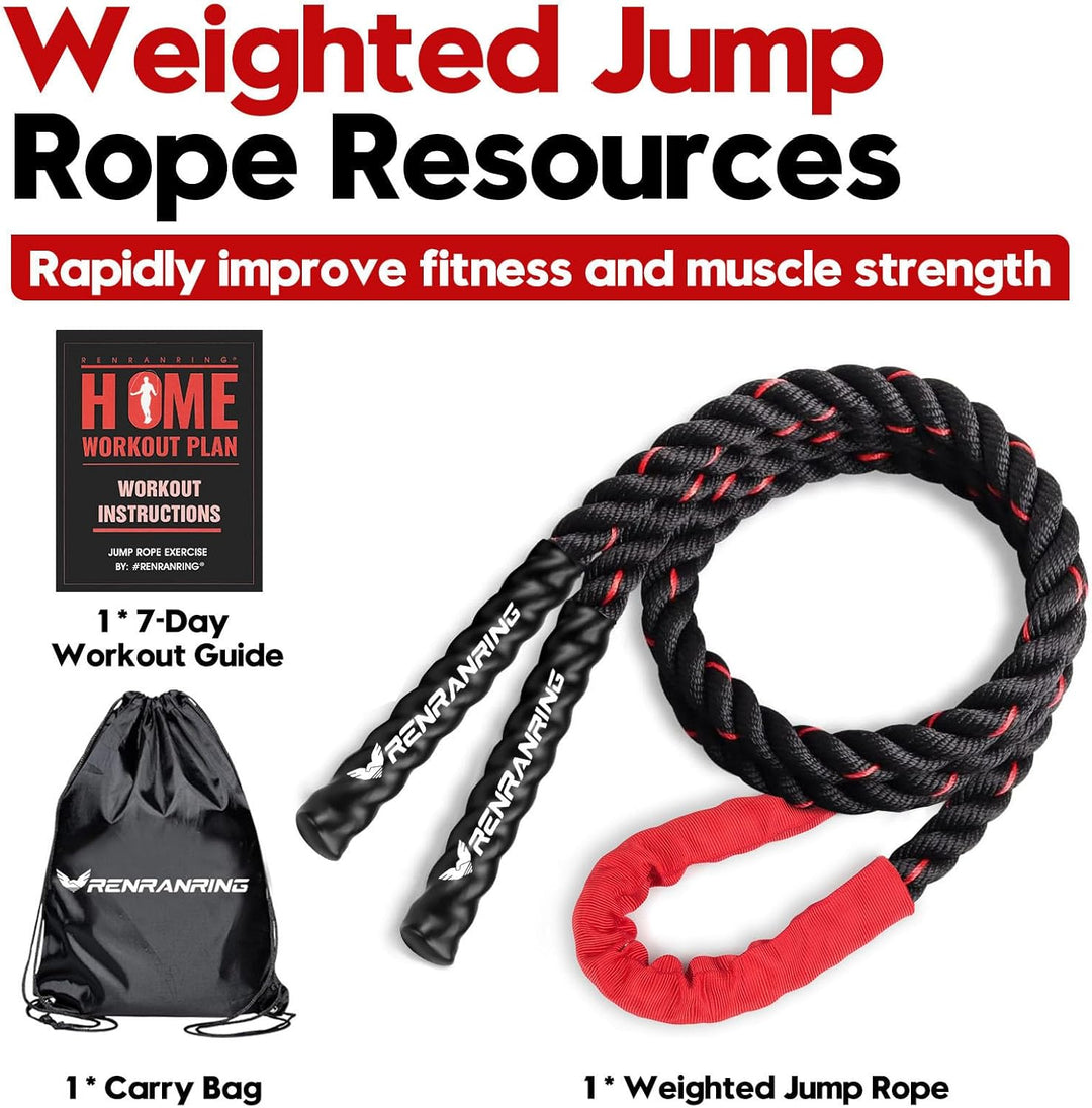 Heavy-duty professional weighted jump rope from The Peak Pivot, designed for cardio, strength training, and fat burning workouts.