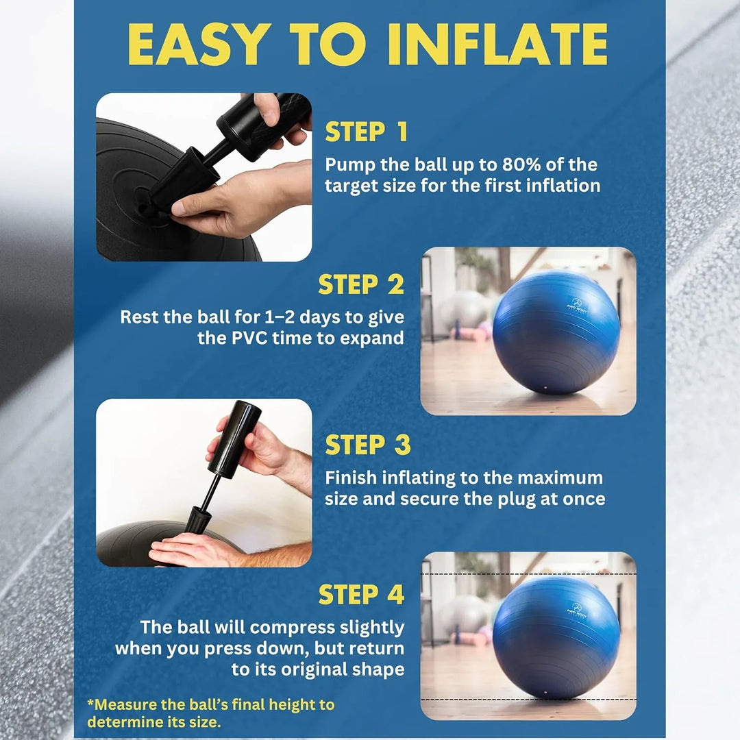 Balance Ball – Anti-Burst Yoga Ball for Fitness
