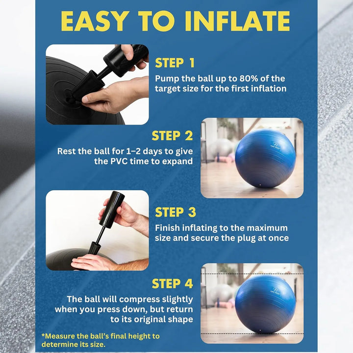Balance Ball – Anti-Burst Yoga Ball for Fitness