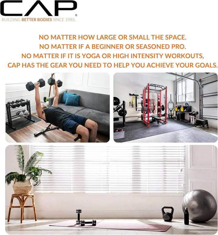 Set of black kettlebells from The Peak Pivot CAP Kettlebell Set for strength training and functional fitness exercises.
