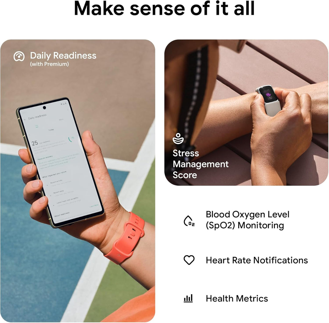The Peak Pivot advanced fitness tracker with Google built-in, showing a digital watch display and navigation features.