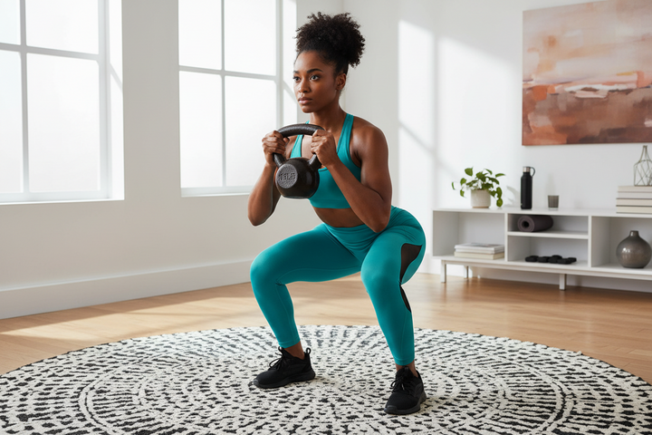 Cast iron kettlebell weight from The Peak Pivot, suitable for home and gym workouts, with a sturdy handle and compact design.