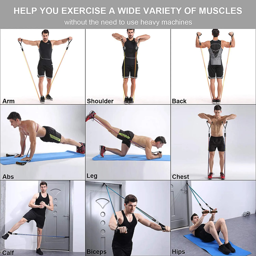 Resistance Bands Set | 11-15 Piece Home Gym Kit