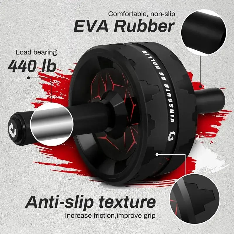 TM Ab Wheel Roller for core strength with knee pad, gym equipment for fitness and health, designed for effective abdominal workouts.