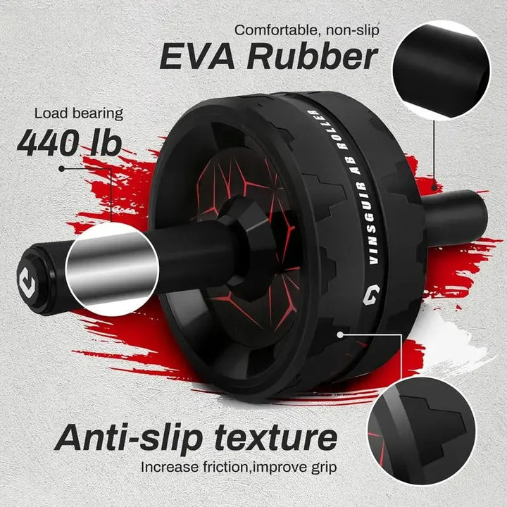 TM Ab Wheel Roller for core strength with knee pad, gym equipment for fitness and health, designed for effective abdominal workouts.