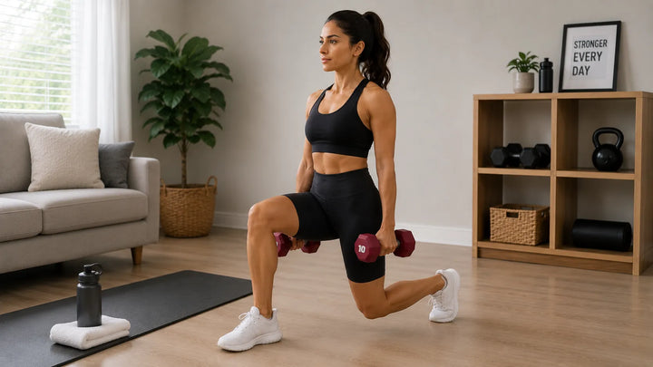 Home Dumbbell Workout – Neoprene Hex Dumbbells